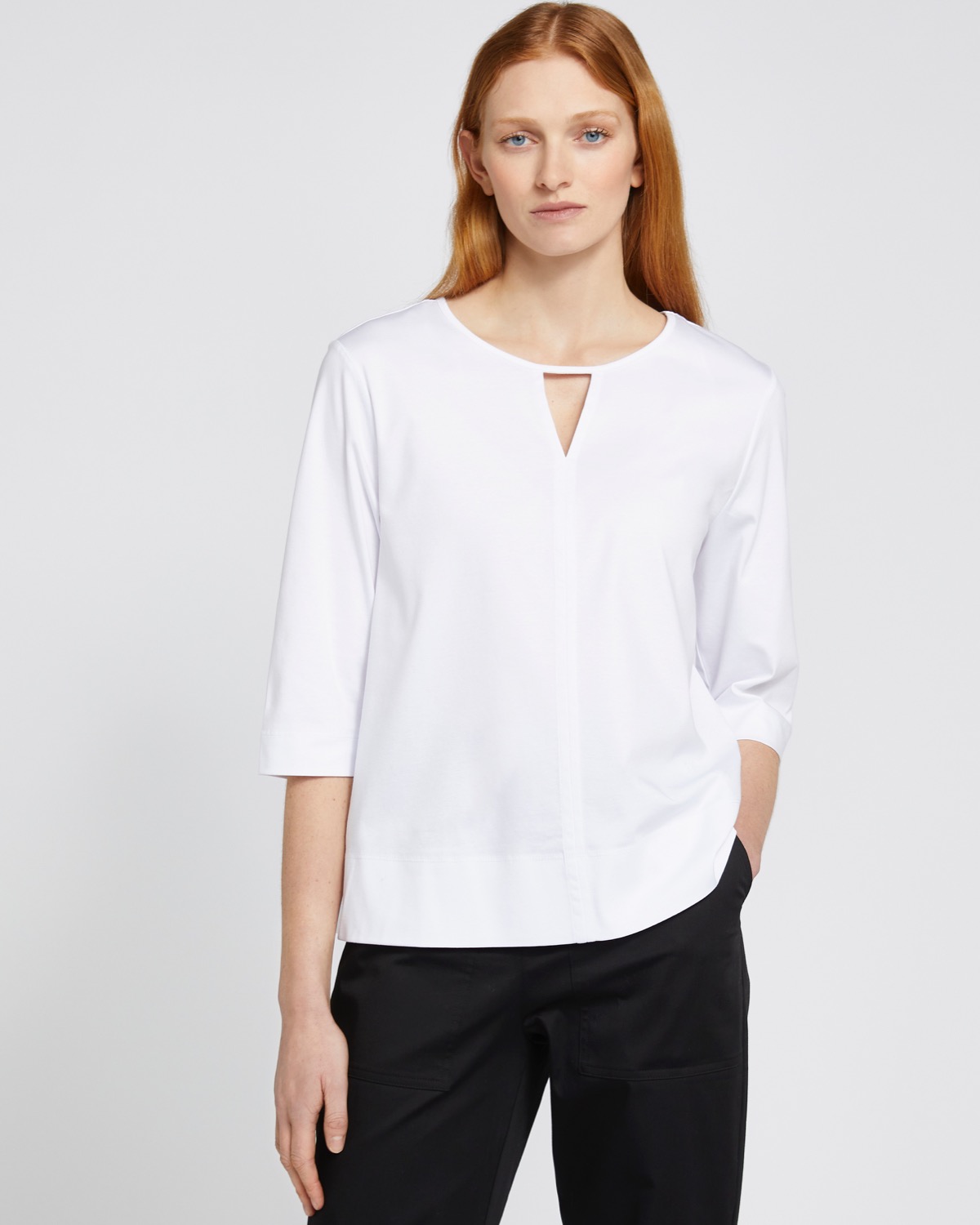 Dunnes Stores | White Carolyn Donnelly The Edit Cut Out Front Seam Top