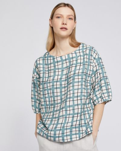 Carolyn Donnelly The Edit Check Print Top