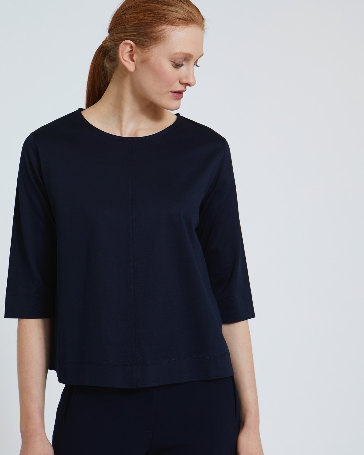Dunnes Stores | Navy Carolyn Donnelly The Edit Cotton Top