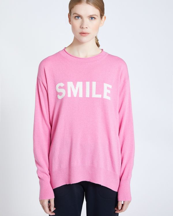 Carolyn Donnelly The Edit Smile Slogan Sweater
