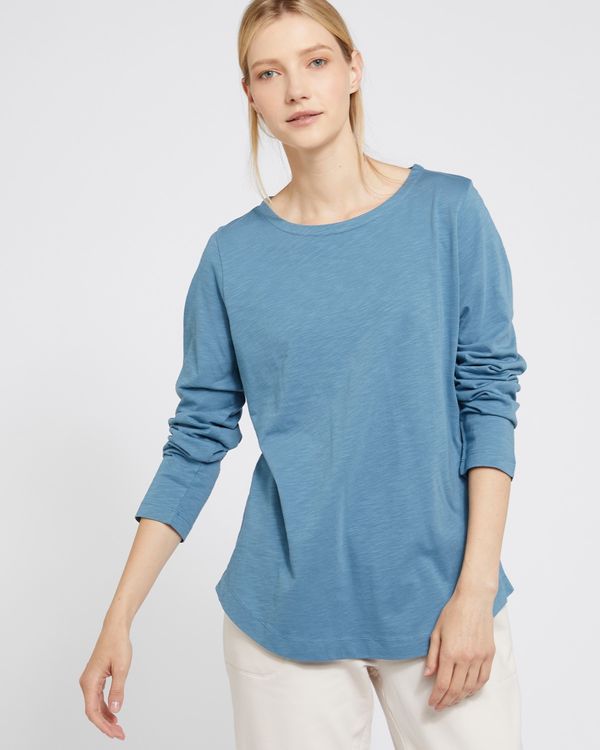 Dunnes Stores | Blue Carolyn Donnelly The Edit Cotton Top