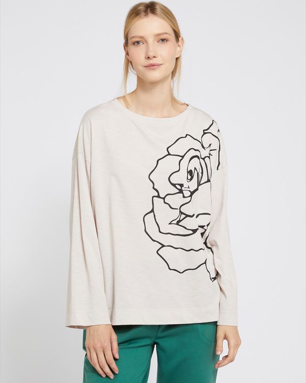 Dunnes Stores | Stone Carolyn Donnelly The Edit Placement Print Cotton Top