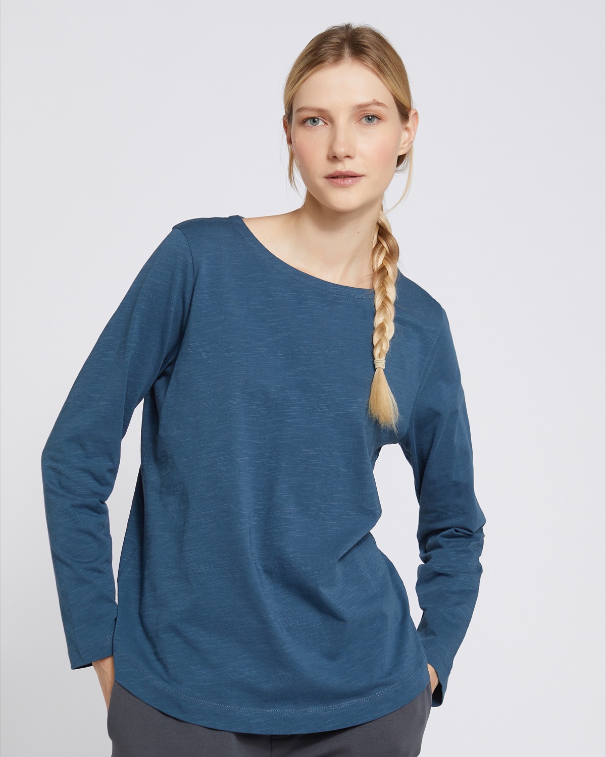 Dunnes Stores | Blue Carolyn Donnelly The Edit Blue Cotton Top