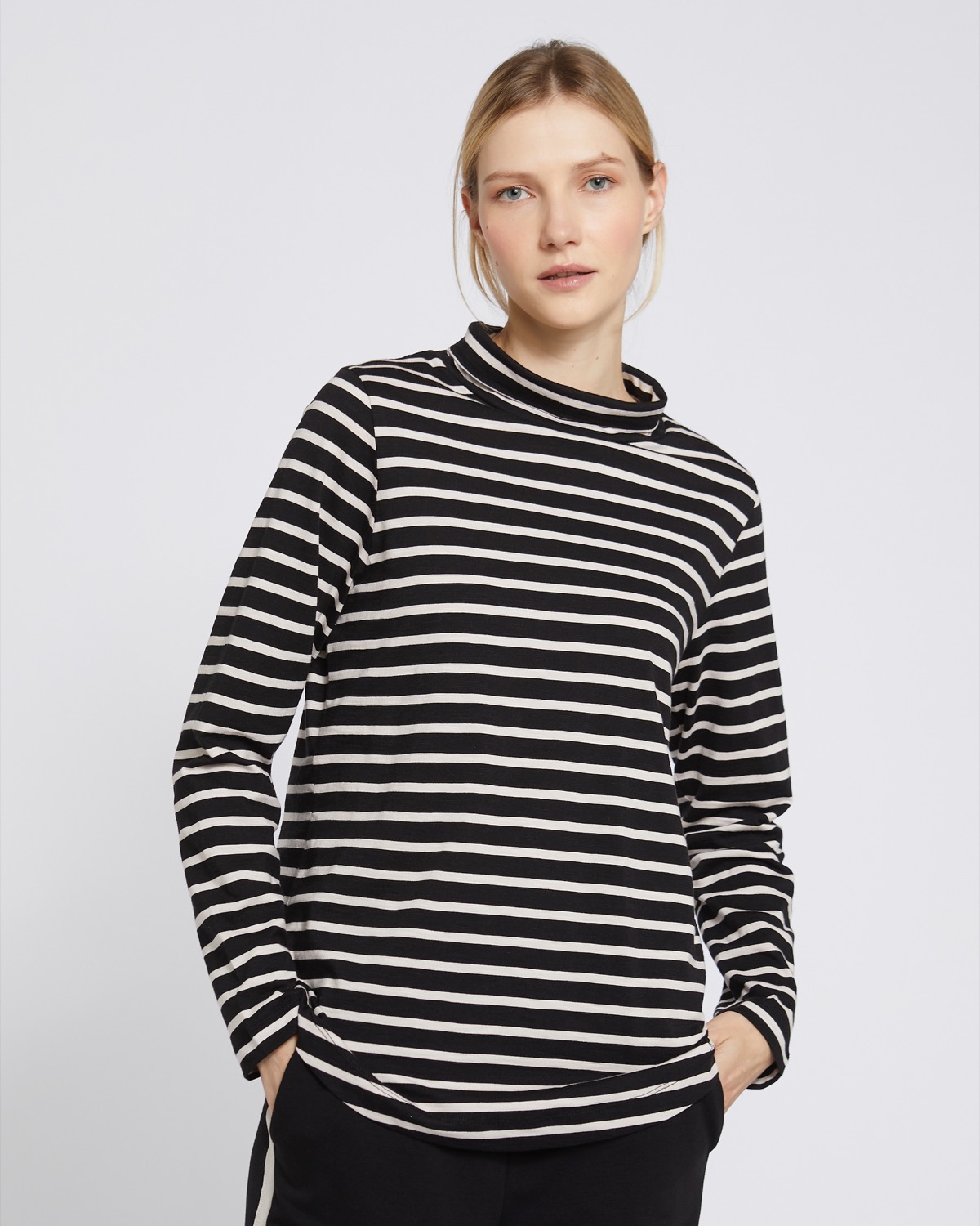 Dunnes Stores | Black Carolyn Donnelly The Edit Polo Neck Cotton Top