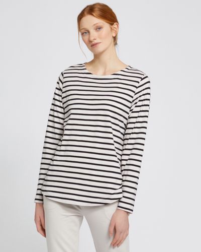 Carolyn Donnelly The Edit Black Stripe Cotton Top