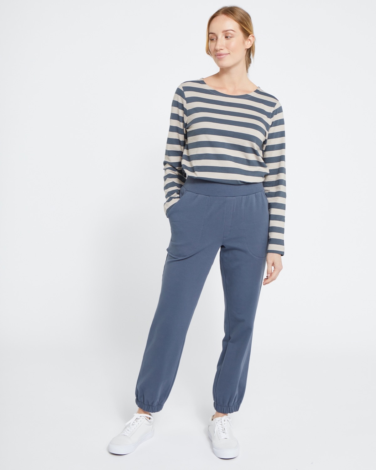 Dunnes Stores | Navy Carolyn Donnelly The Edit Gathered Hem Joggers