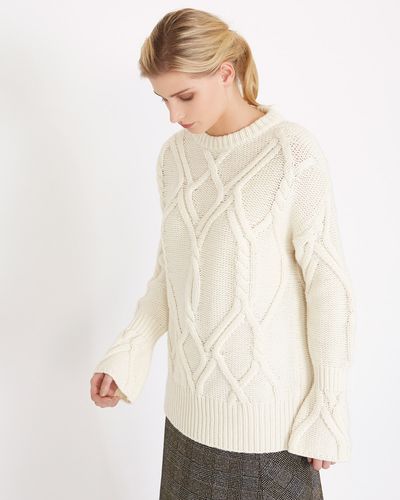 Carolyn Donnelly The Edit Cable Knit Jumper With Cashmere thumbnail