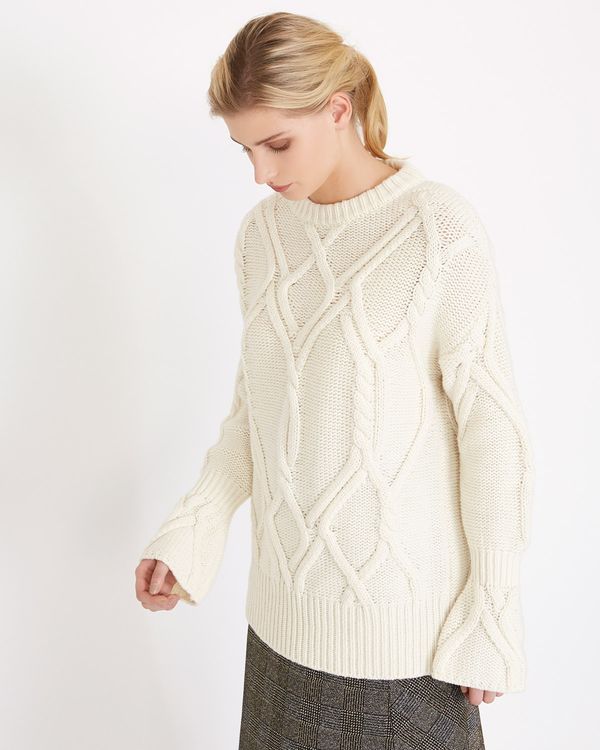 Carolyn Donnelly The Edit Cable Knit Jumper With Cashmere