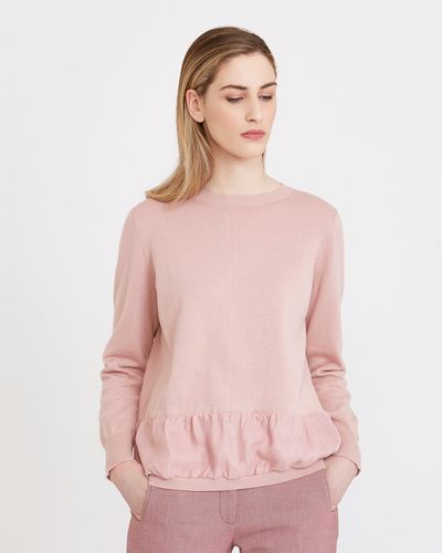 Carolyn Donnelly The Edit Cotton Gathered Hem Top thumbnail