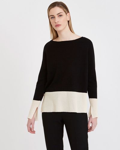 Carolyn Donnelly The Edit Cotton Contrast Sweater thumbnail