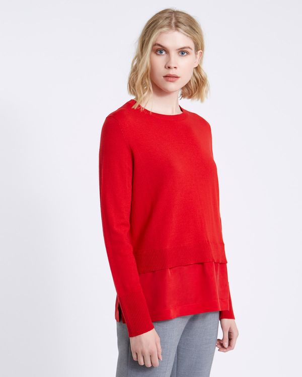 Carolyn Donnelly The Edit Merino Sweater With Cupro Hem