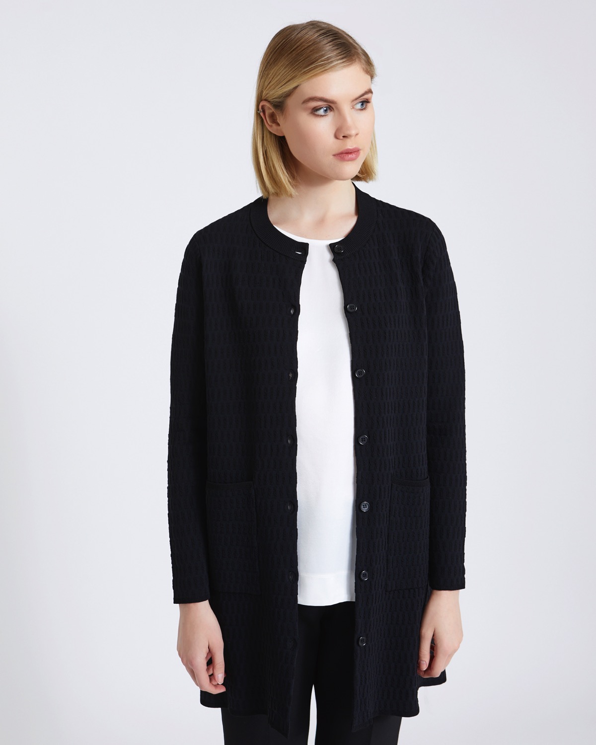 Dunnes Stores | Black Carolyn Donnelly The Edit Geo Textured Cardigan