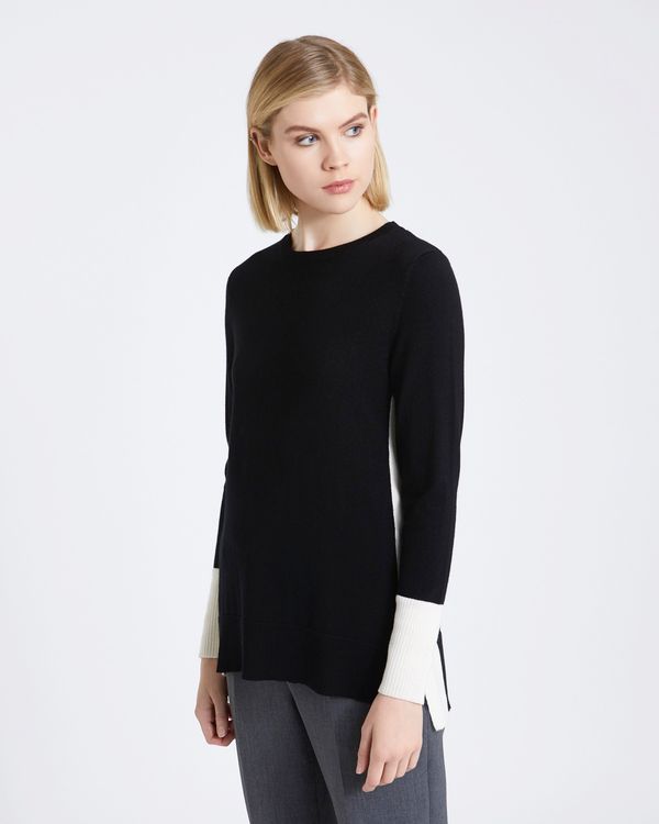 Carolyn Donnelly The Edit Side Contrast Merino Sweater
