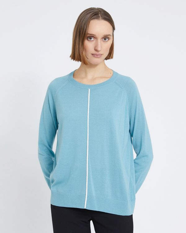 Carolyn Donnelly The Edit Merino Contrast Trim Sweater