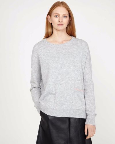 Carolyn Donnelly The Edit Grey Pocket Sweater thumbnail