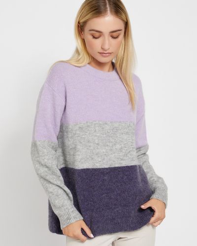 Carolyn Donnelly The Edit Lilac Stripe Sweater