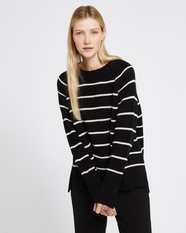 Dunnes Stores | Black Carolyn Donnelly The Edit Striped Sweater