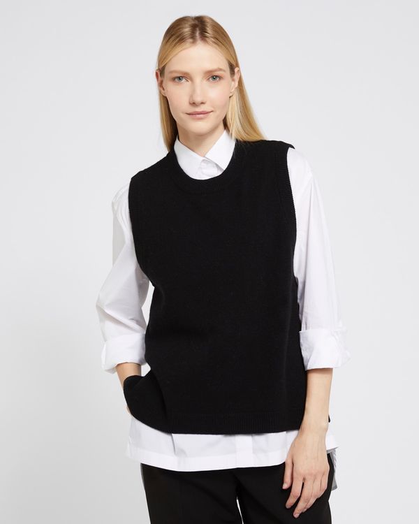 Dunnes Stores | Black Carolyn Donnelly The Edit Cashmere Blend Crew Tabard