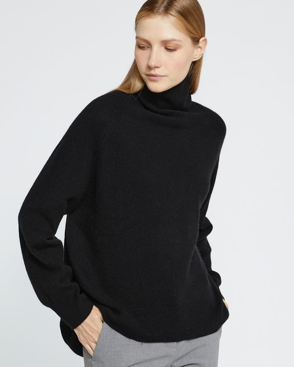 Dunnes Stores | Black Carolyn Donnelly The Edit Cashmere Blend Polo Sweater