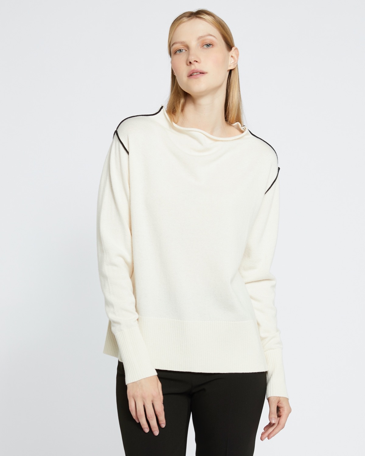 Dunnes Stores | Cream Carolyn Donnelly The Edit Contrast Seam Sweater