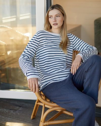 Carolyn Donnelly The Edit Pure Cotton Stripe Sweater