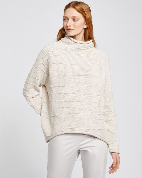 Dunnes Stores | Stone Carolyn Donnelly The Edit Irregular Stitch Sweater