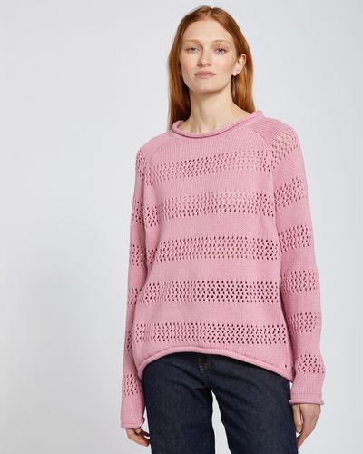 Carolyn Donnelly The Edit Lacey Cotton Blend Stitch Sweater
