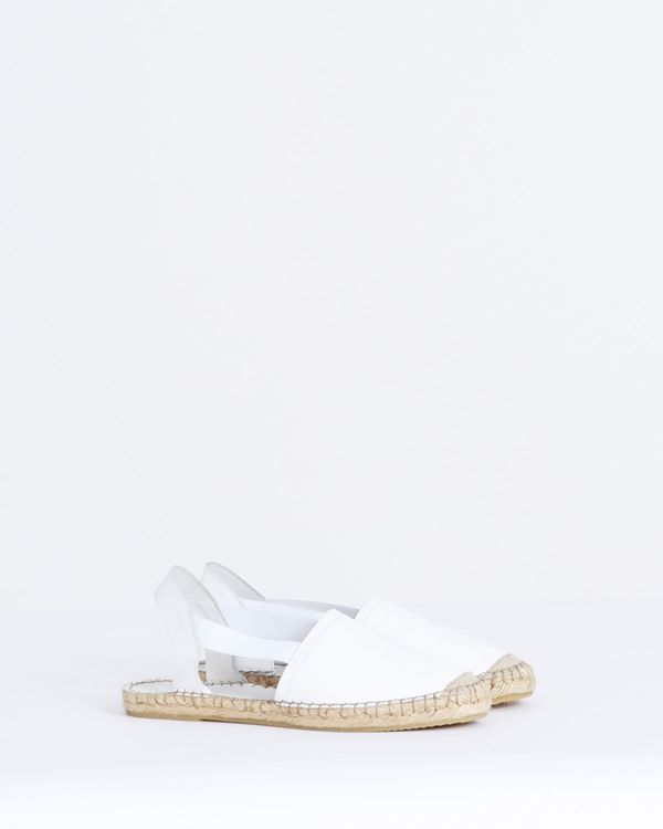 Carolyn Donnelly The Edit White Leather Espadrille