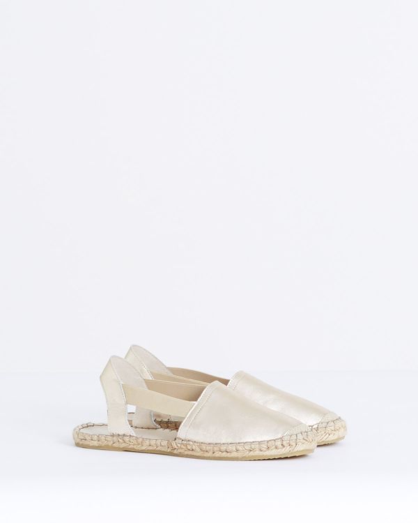 Carolyn Donnelly The Edit Metallic Leather Espadrille