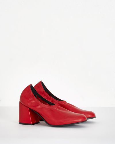 Carolyn Donnelly The Edit Red Leather Court Heels thumbnail