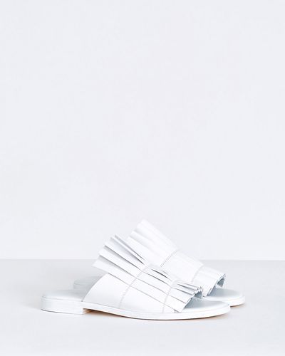 Carolyn Donnelly The Edit Ruffle Leather Sandals thumbnail