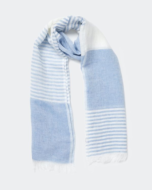 Carolyn Donnelly The Edit Linen Cotton Stripe Scarf