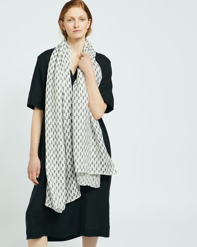 Carolyn Donnelly The Edit Printed Linen Scarf thumbnail