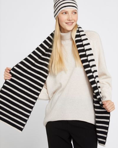 Carolyn Donnelly The Edit Stripe Cashmere Blend Scarf