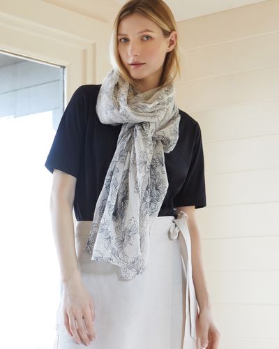 Carolyn Donnelly The Edit Printed Linen Scarf thumbnail
