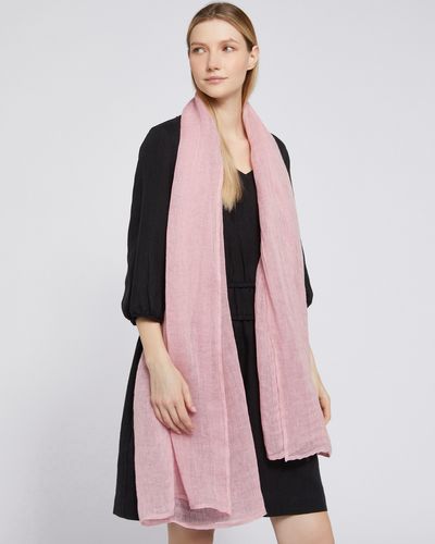 Carolyn Donnelly The Edit Pink Linen Scarf thumbnail
