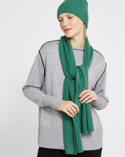 Carolyn Donnelly The Edit Green Cashmere Scarf thumbnail