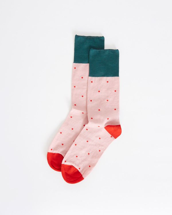 Carolyn Donnelly The Edit Red Spot Sock