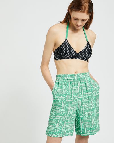 Carolyn Donnelly The Edit Green Print Shorts