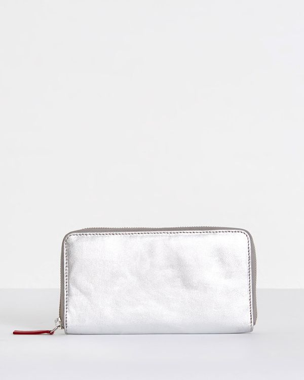 Carolyn Donnelly The Edit Leather Silver Wallet
