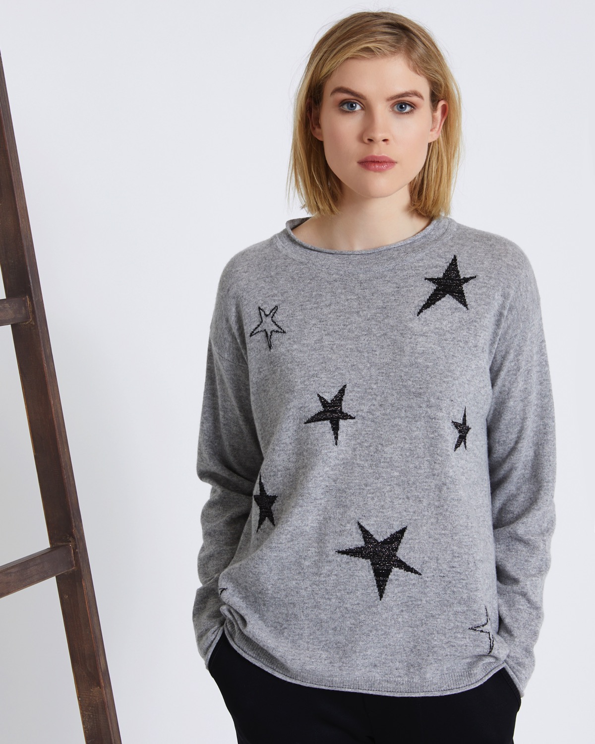 Dunnes Stores | Grey Carolyn Donnelly The Edit Grey Star Sweater