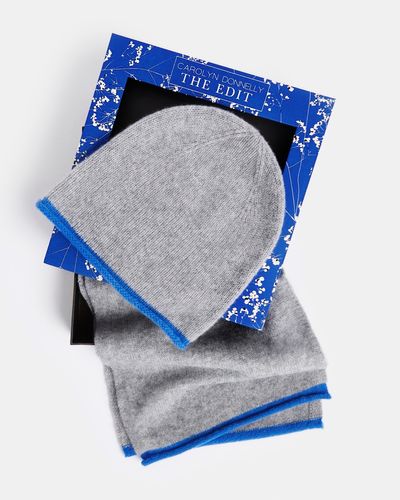 Carolyn Donnelly The Edit Grey Cashmere Blend Boxed Gift Set