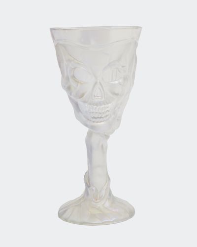 Iridescent Skull Wine Glass