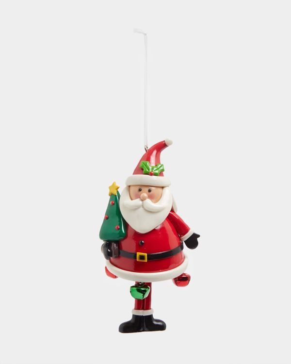 Santa With Sleigh Bells Bauble