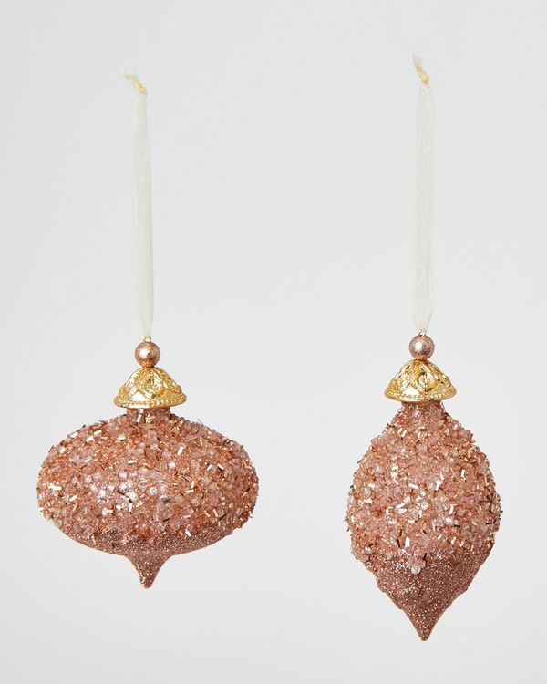 Glitter Onion And Finial Decoration