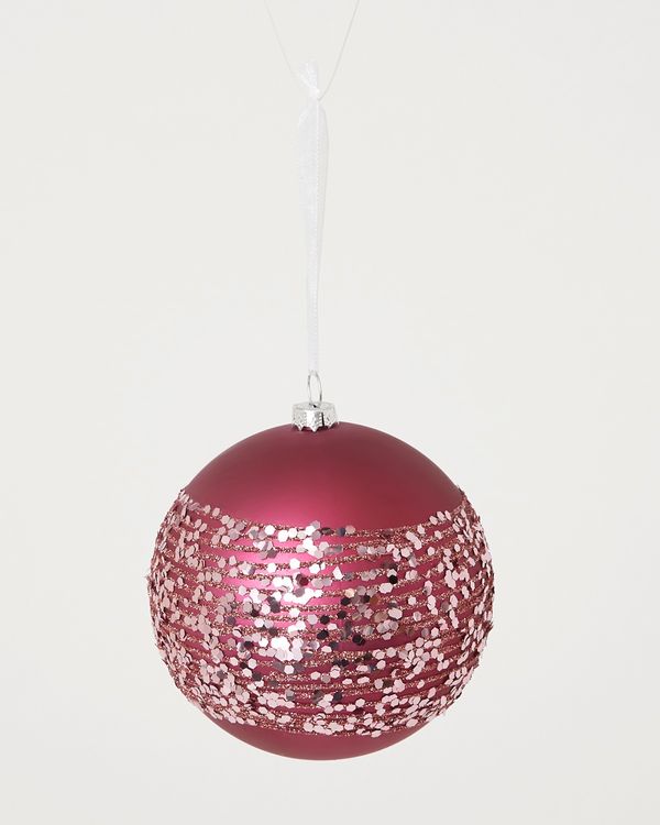 Bauble With Sequin Trim