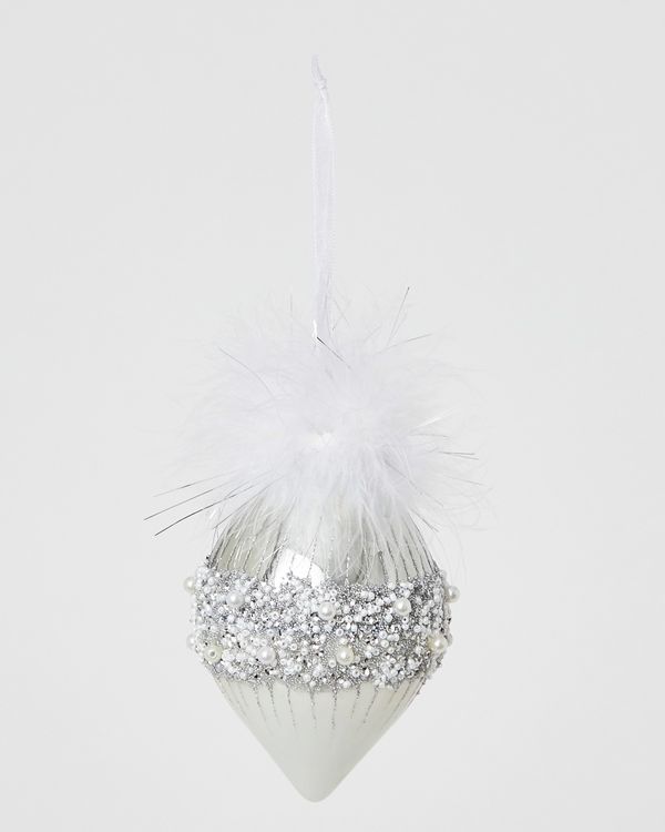 Beaded Feather Finial