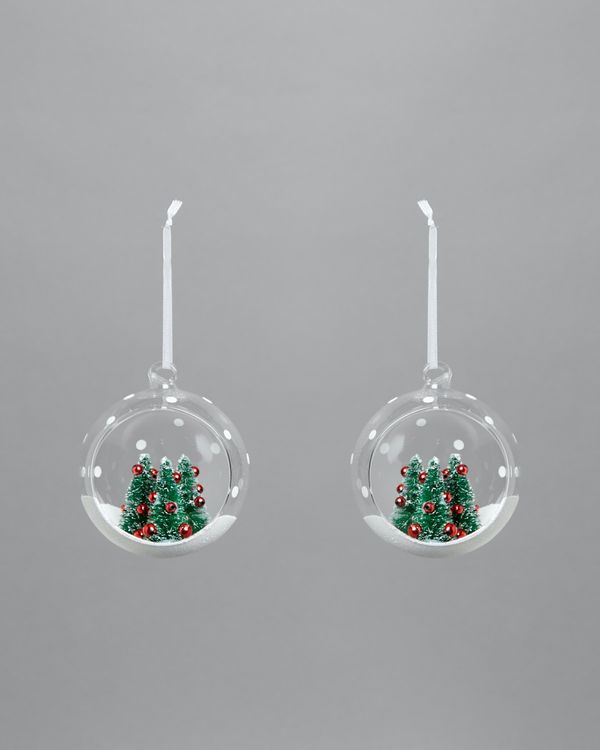 Glass Christmas Tree - Pack Of 2