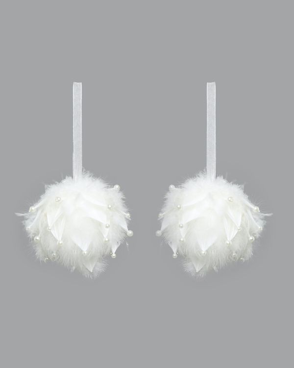 Feather Baubles - Pack Of 2