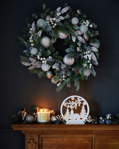White Bauble Wreath